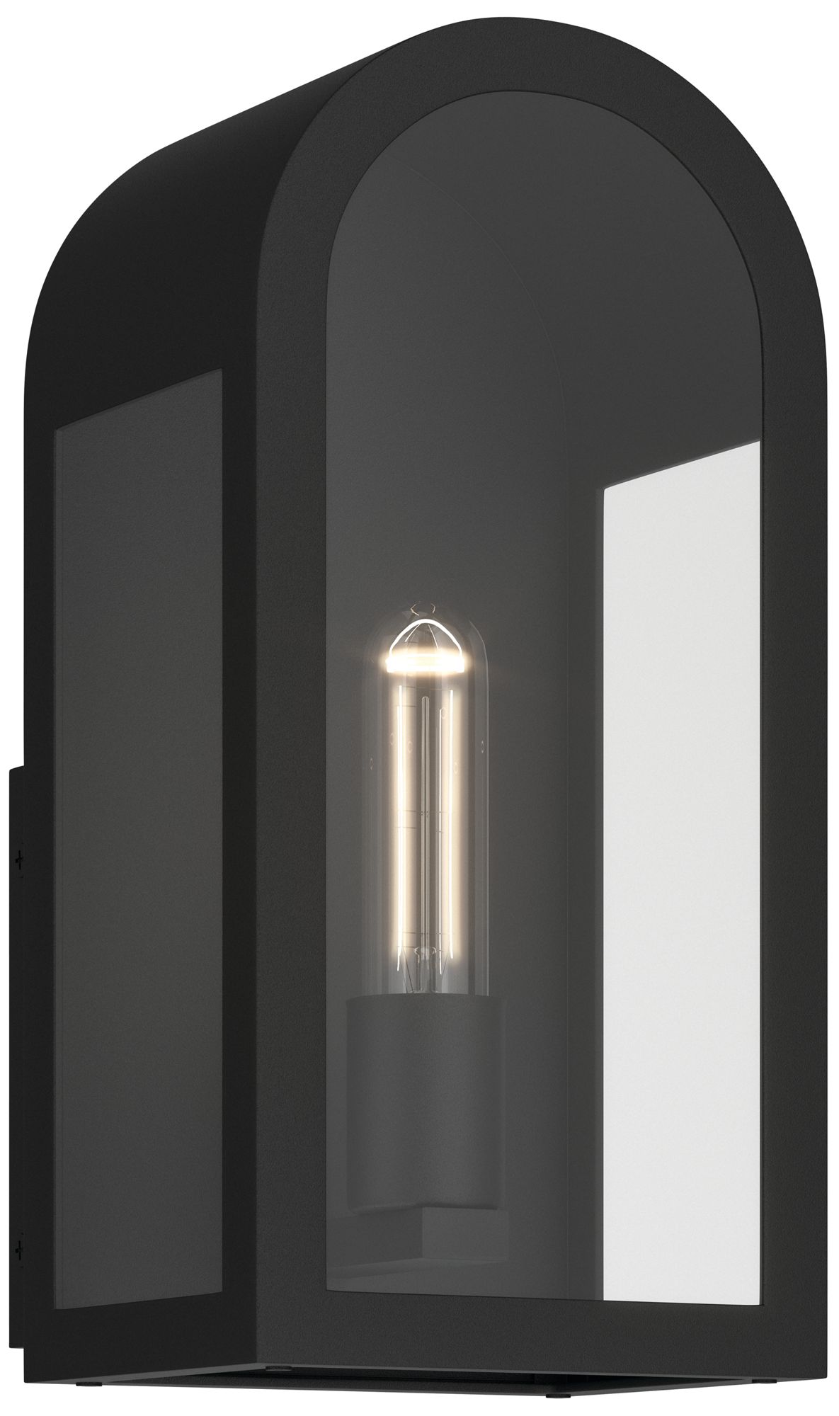 Kichler Marea 13" 1-Light Outdoor Wall Light Clear Glass Textured Black