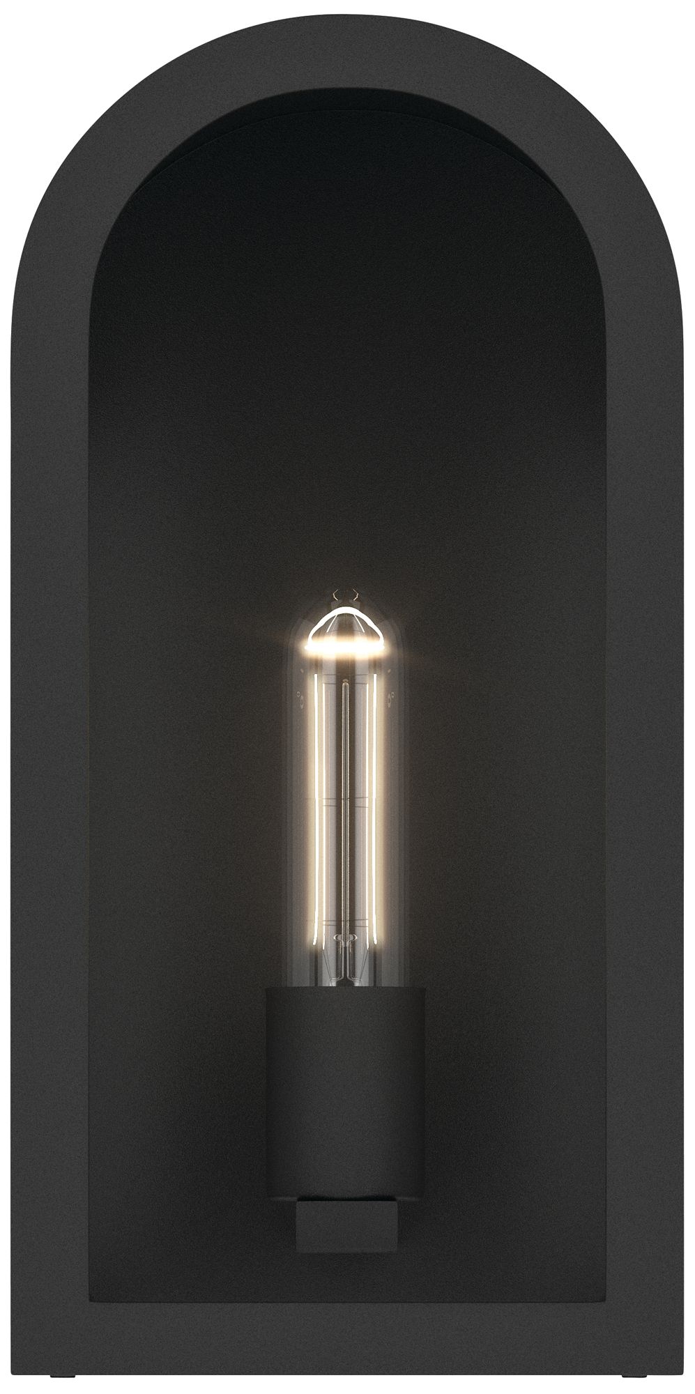 Image 5 Kichler Marea 13" 1-Light Outdoor Wall Light Clear Glass Textured Black more views