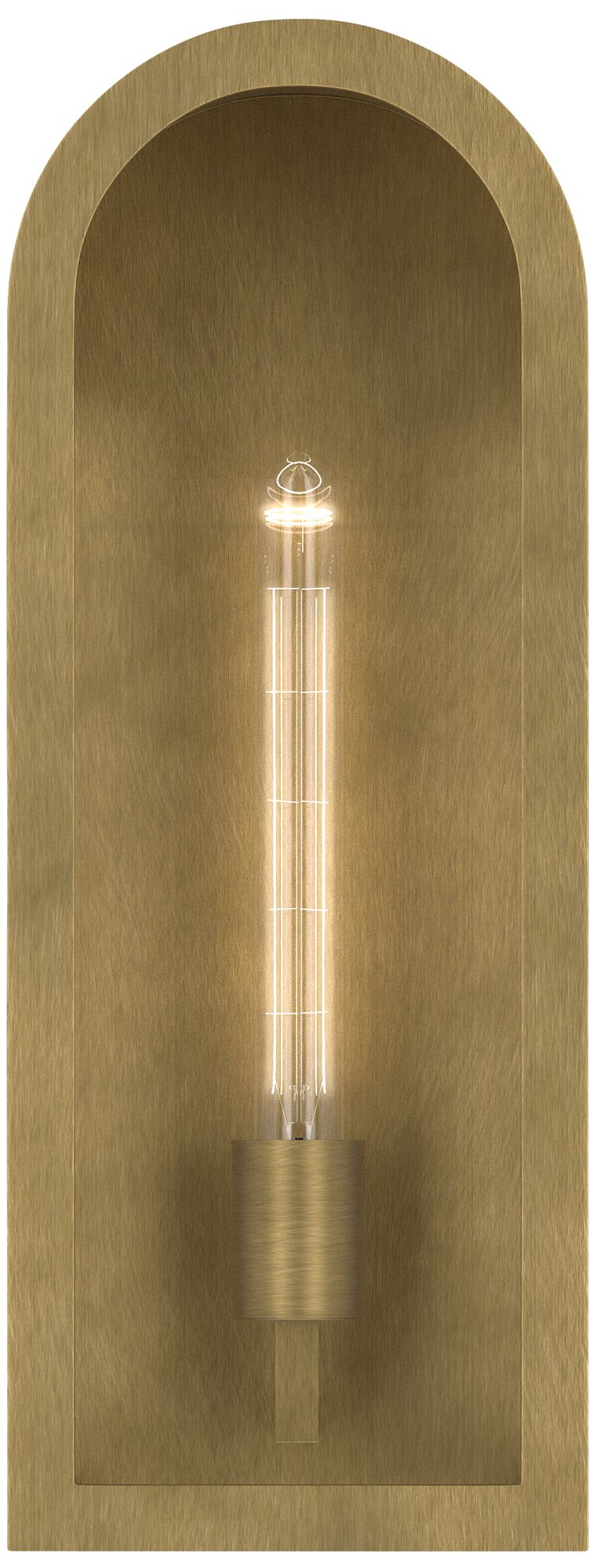 Image 5 Kichler Marea 17" 1-Light Outdoor Wall Light Clear Glass Natural Brass more views