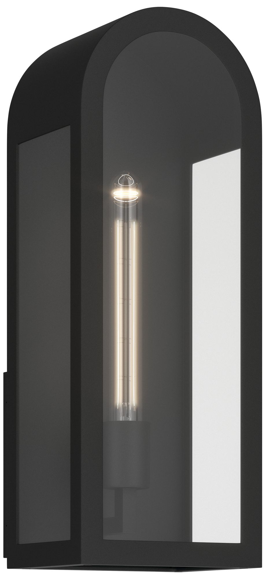 Kichler Marea 17" 1-Lt Outdoor Wall Light Clear Glass Textured Black