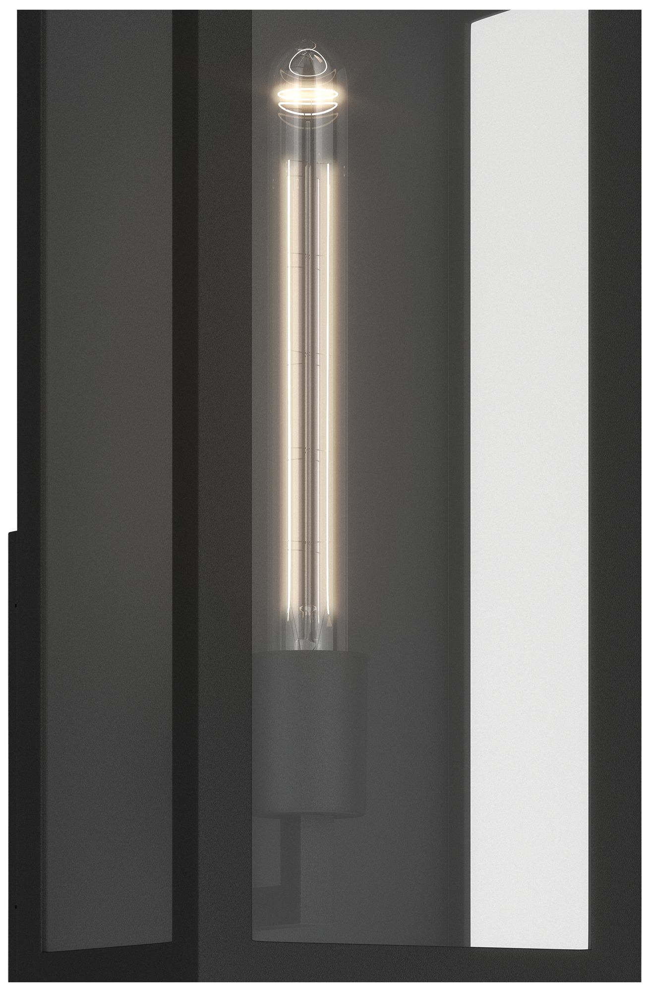 Image 4 Kichler Marea 17" 1-Lt Outdoor Wall Light Clear Glass Textured Black more views