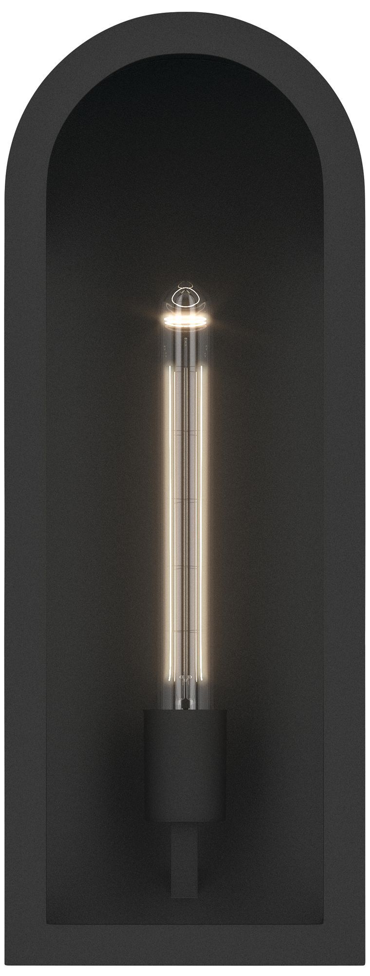 Image 5 Kichler Marea 17" 1-Lt Outdoor Wall Light Clear Glass Textured Black more views