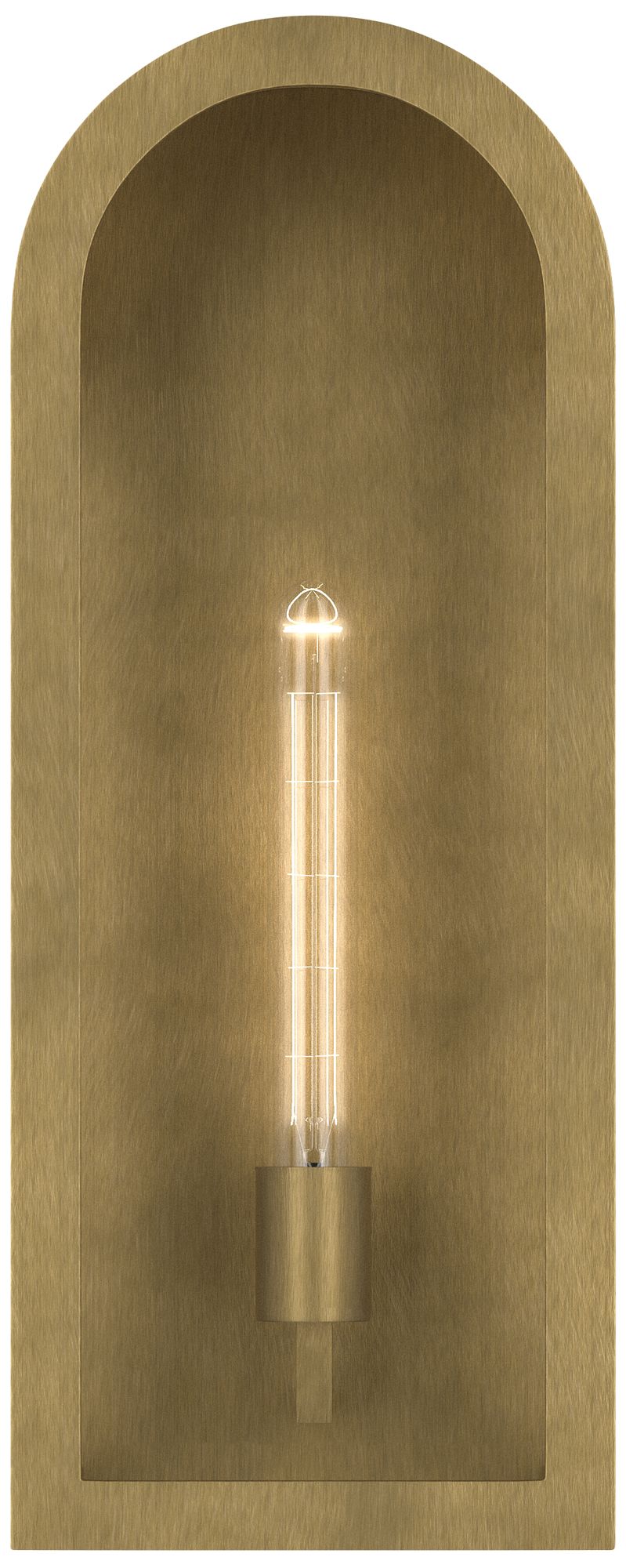 Image 5 Kichler Marea 20.25" 1-Light Outdoor Wall Light Clear Glass Natural Brass more views
