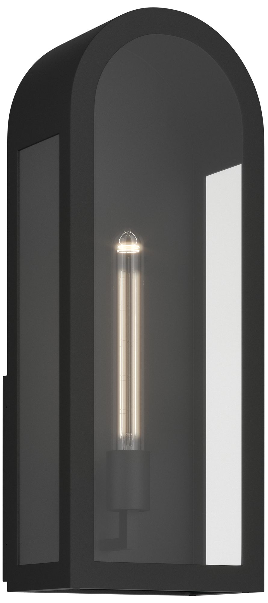 Kichler Marea 20.25" 1-Light Outdoor Wall Light Clear Glass Textured Black