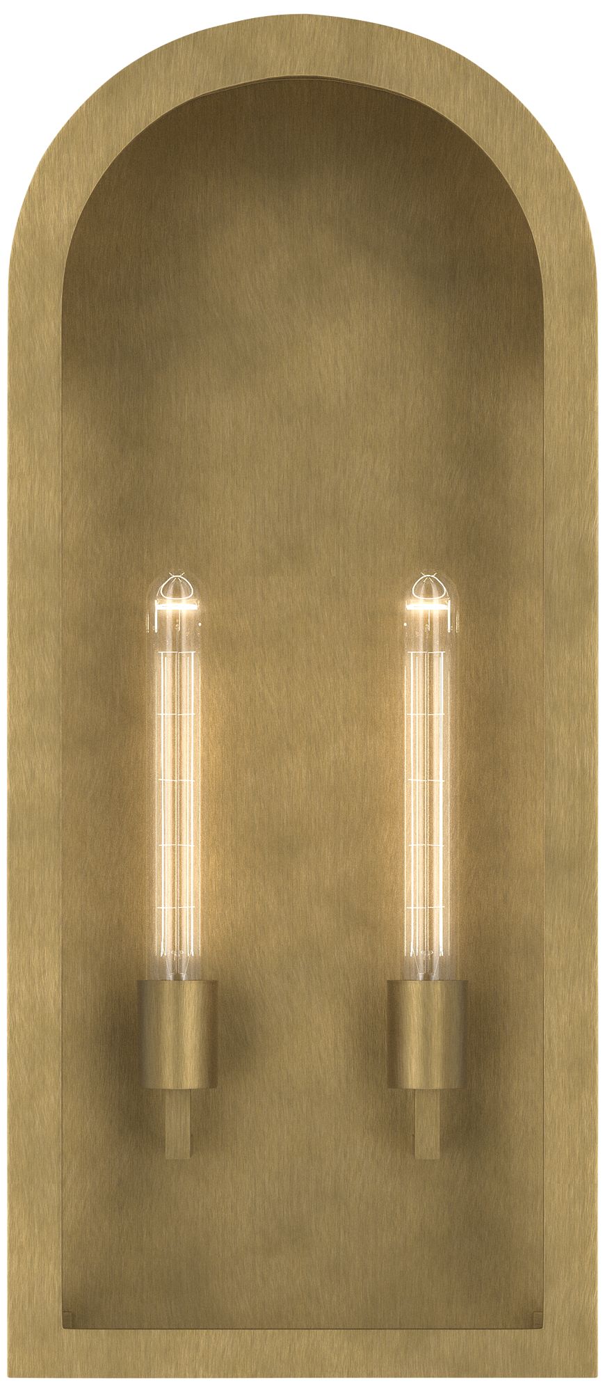Image 5 Kichler Marea 25" 2-Light Outdoor Wall Light Clear Glass Natural Brass more views