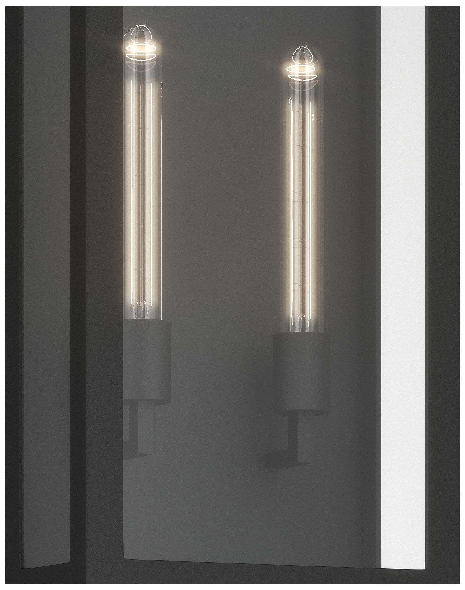 Image 4 Kichler Marea 25" 2-Light Outdoor Wall Light Clear Glass Textured Black more views