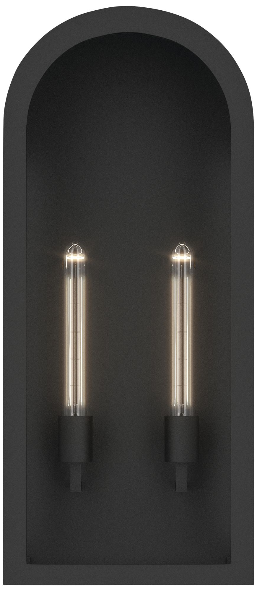 Image 5 Kichler Marea 25" 2-Light Outdoor Wall Light Clear Glass Textured Black more views