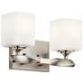 1_Kichler Marette 13 1/2" Wide Brushed Nickel 2-Light Bath Light