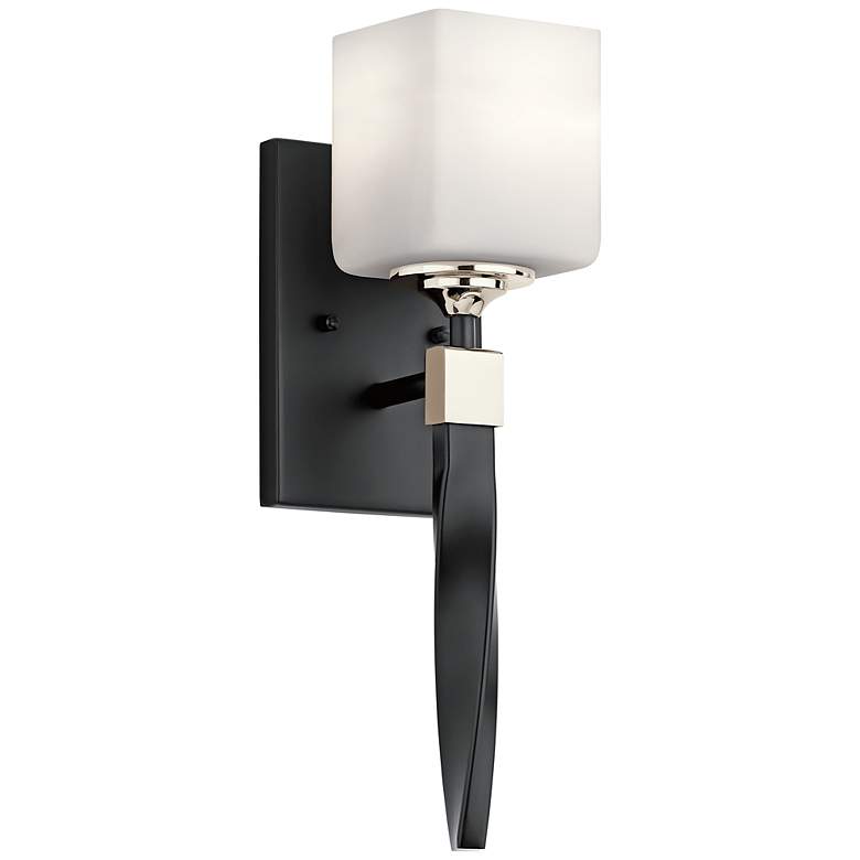 Image 1 Kichler Marette 16 1/4" High Black Wall Sconce