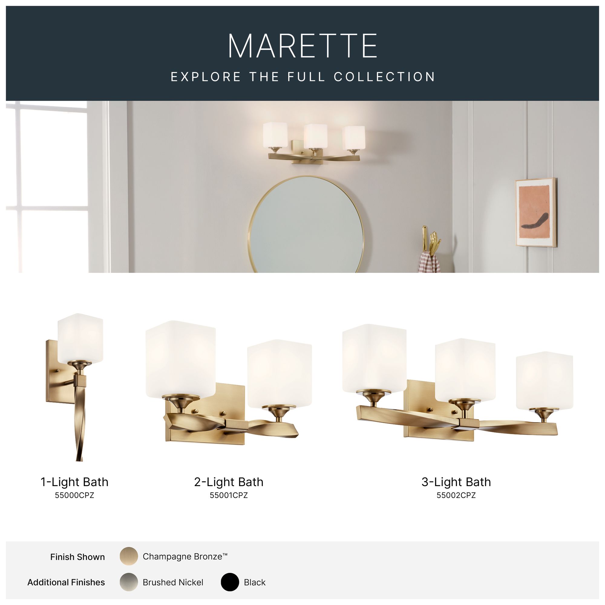 Kichler Marette 16 1/4" High Champagne Bronze Wall Sconce in scene