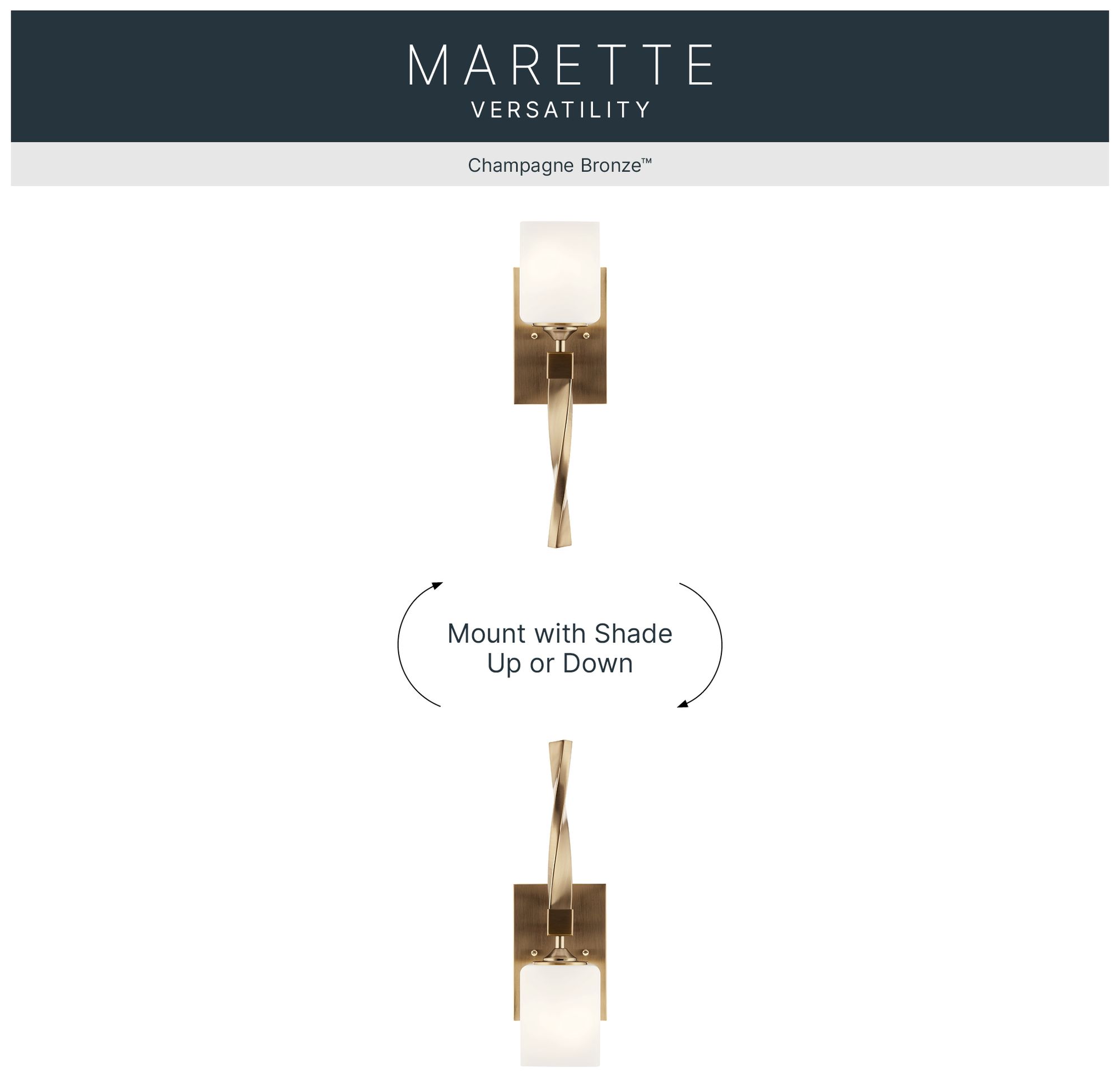 Kichler Marette 16 1/4" High Champagne Bronze Wall Sconce in scene