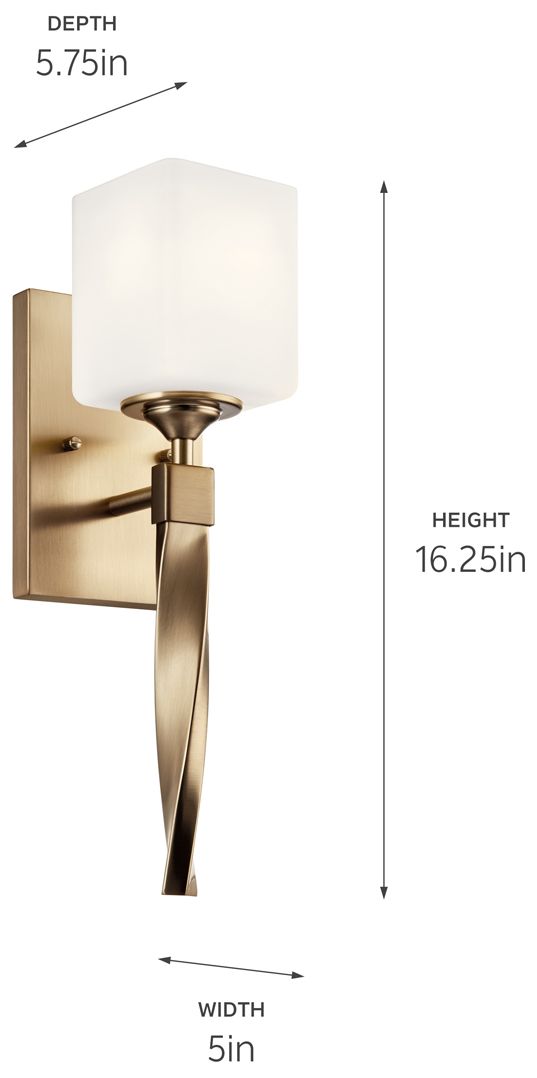 Kichler Marette 16 1/4" High Champagne Bronze Wall Sconce in scene