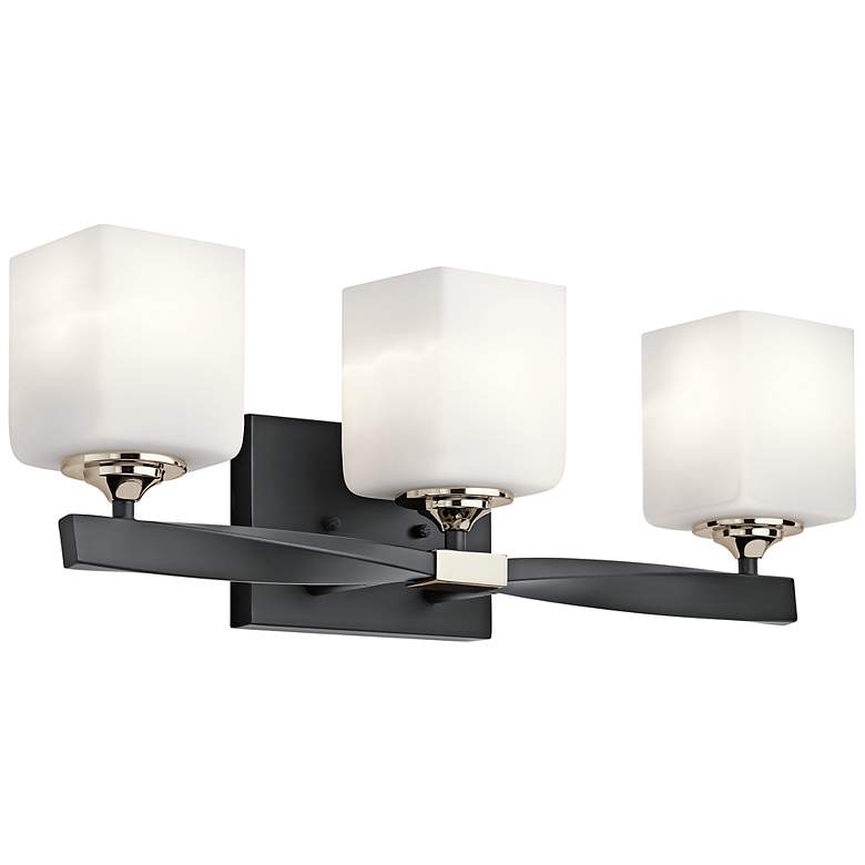 Image 1 Kichler Marette 23" Wide Black 3-Light Bath Light
