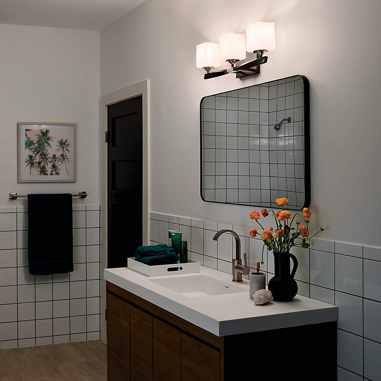 Image 6 Kichler Marette 23" Wide Black 3-Light Bath Light more views