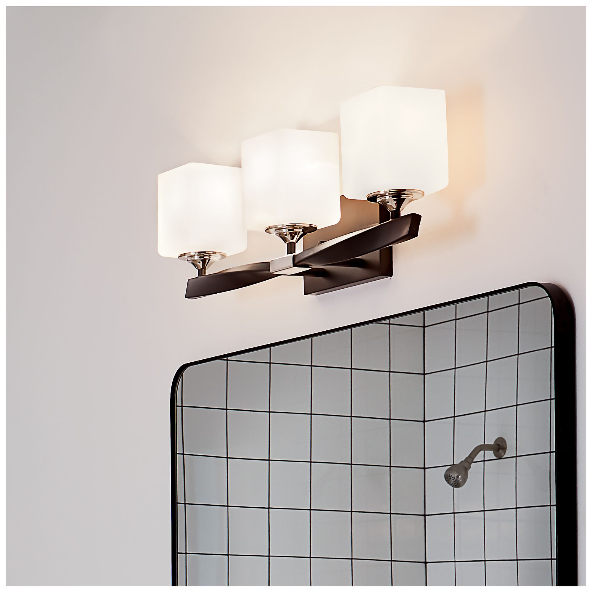 Image 7 Kichler Marette 23" Wide Black 3-Light Bath Light more views