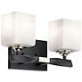 2_Kichler Marette 7 3/4" High Black 2-Light Wall Sconce