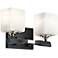 Kichler Marette 7 3/4" High Black 2-Light Wall Sconce