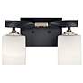 5_Kichler Marette 7 3/4" High Black 2-Light Wall Sconce more views