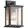 Kichler Marimount 11" High Black and Seeded Glass Outdoor Wall Light