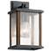 Kichler Marimount 11" High Black and Seeded Glass Outdoor Wall Light
