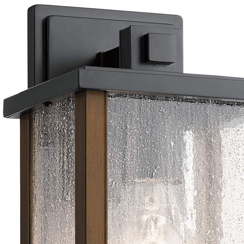 Image 2 Kichler Marimount 11" High Black and Seeded Glass Outdoor Wall Light more views
