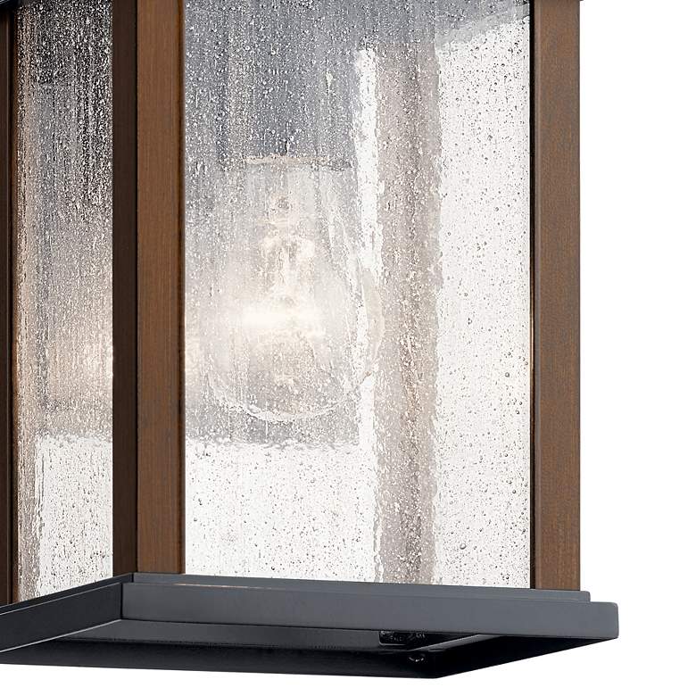 Image 2 Kichler Marimount 11" High Black and Seeded Glass Outdoor Wall Light more views