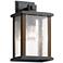 Kichler Marimount 13" High Black and Seeded Glass Outdoor Wall Light