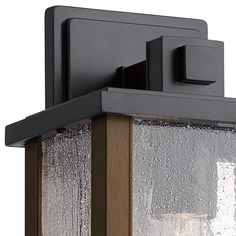 Image 2 Kichler Marimount 13 inch High Black and Seeded Glass Outdoor Wall Light more views