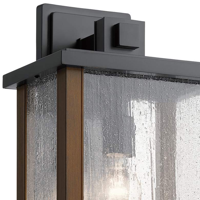 Image 2 Kichler Marimount 17 inch High Black and Seeded Glass Outdoor Wall Light more views