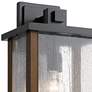 Kichler Marimount 17" High Black and Seeded Glass Outdoor Wall Light