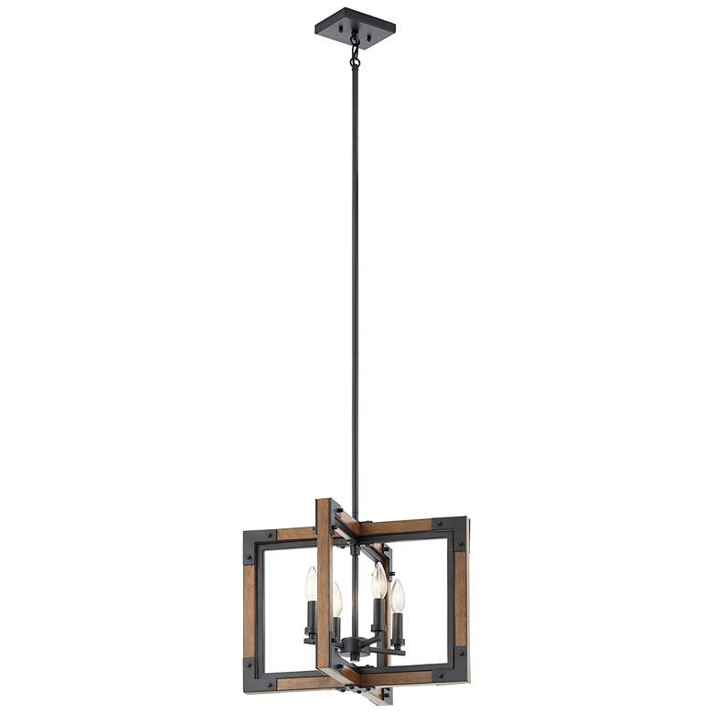 Image 3 Kichler Marimount 18" Wide Auburn Stained 4-Light Chandelier