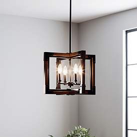 Image2 of Kichler Marimount 18" Wide Auburn Stained 4-Light Chandelier