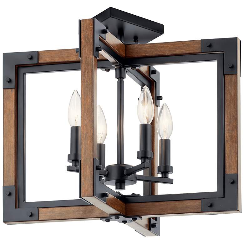 Image 5 Kichler Marimount 18" Wide Auburn Stained 4-Light Chandelier more views