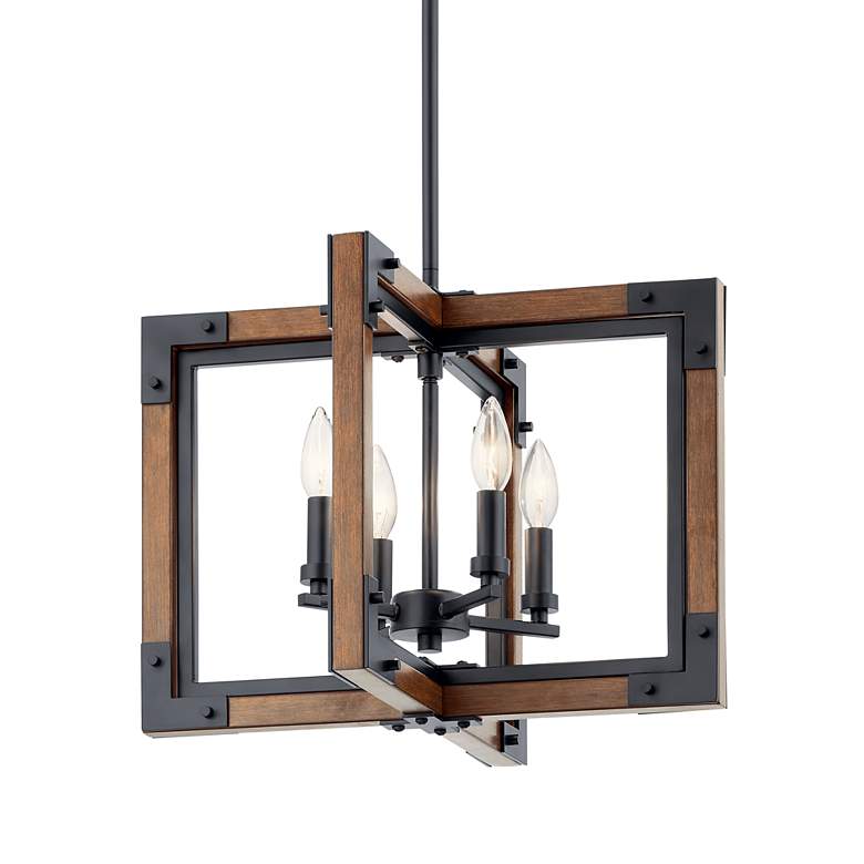 Image 6 Kichler Marimount 18" Wide Auburn Stained 4-Light Chandelier more views