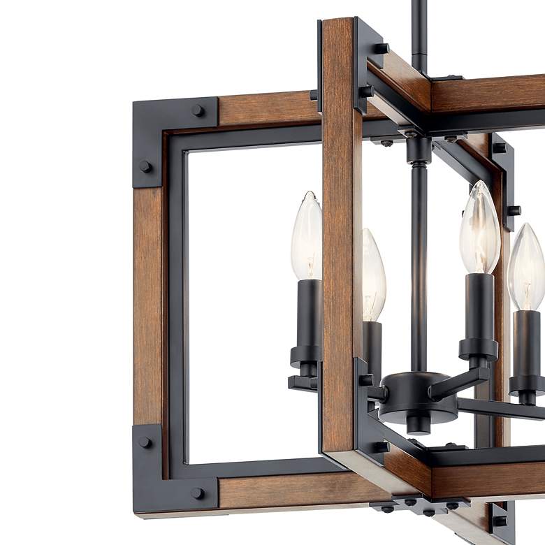 Image 7 Kichler Marimount 18" Wide Auburn Stained 4-Light Chandelier more views