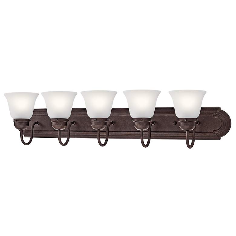 Image 2 Kichler Maritime 36" Wide Tannery Bronze 5-Light Bath Light more views