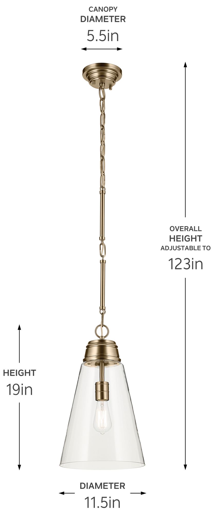 Kichler Marsailli 11 1/2" Wide Champagne Bronze Mini Pendant