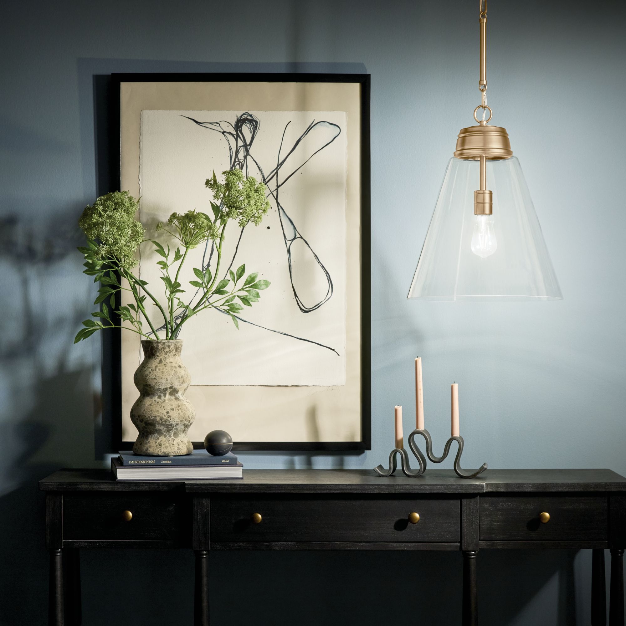 Image 3 Kichler Marsailli Champagne Bronze Pendant Large 1Lt with Clear Glass more views