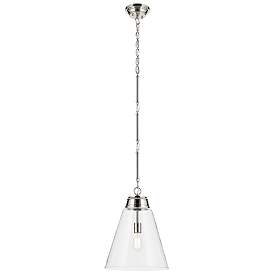 Image1 of Kichler Marsailli Polished Nickel Pendant Large 1Lt with Clear Glass