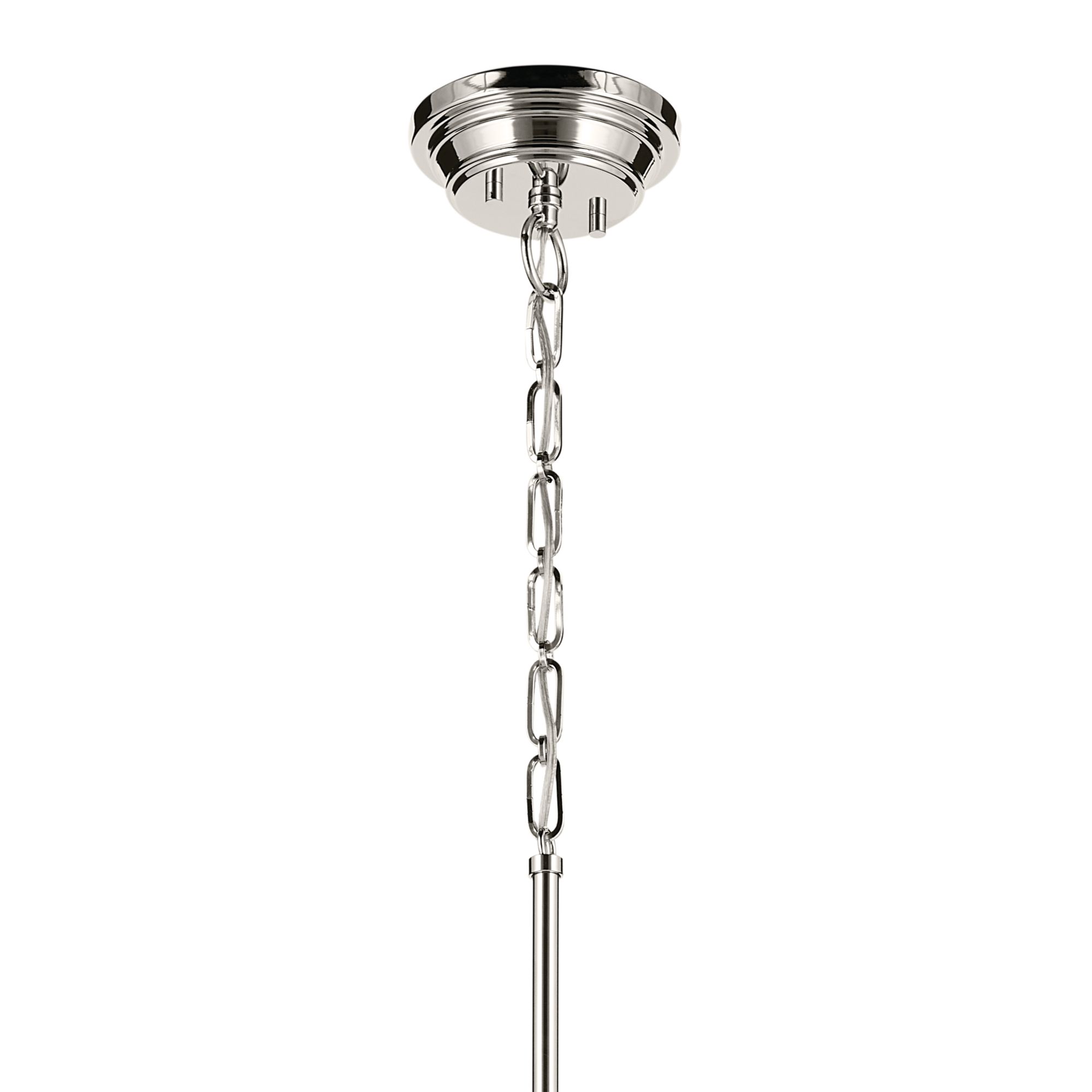 Kichler Marsailli Polished Nickel Pendant Large 1Lt with Clear Glass