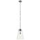 Kichler Marsailli Polished Nickel Pendant Medium 1Lt with Clear Glass