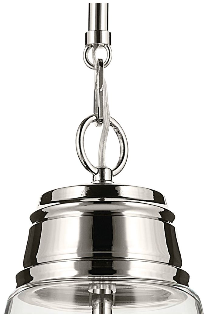 Image 3 Kichler Marsailli Polished Nickel Pendant Medium 1Lt with Clear Glass more views