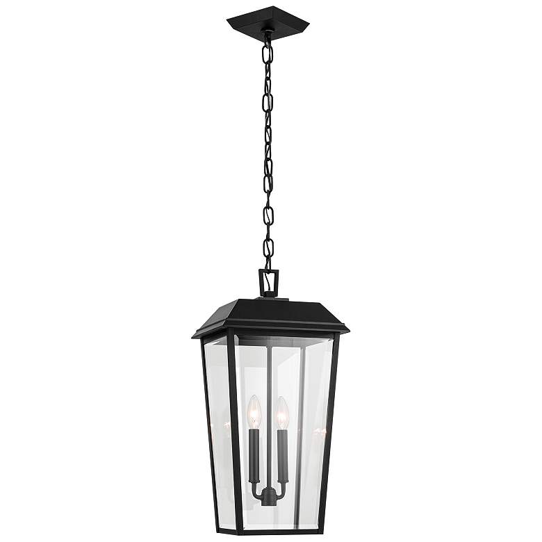 Image 1 Kichler Mathus 22" High Textured Black Outdoor Hanging Light