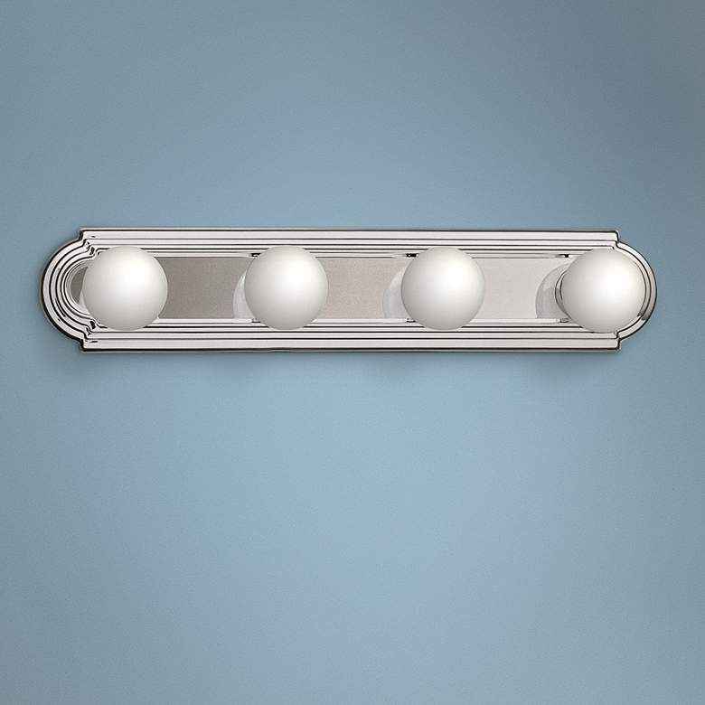 Image 1 Kichler McGuire 24" Wide Chrome 4-Light Linear Bath Light