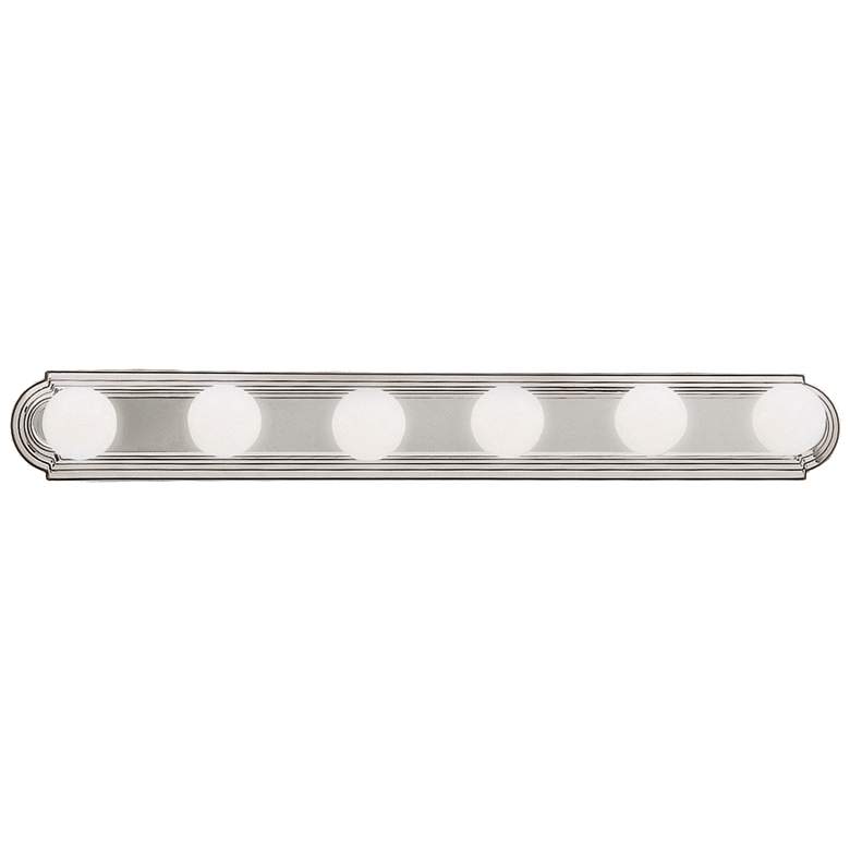 Image 1 Kichler McGuire 36" Wide Brushed Nickel 6-Light Linear Bath Light
