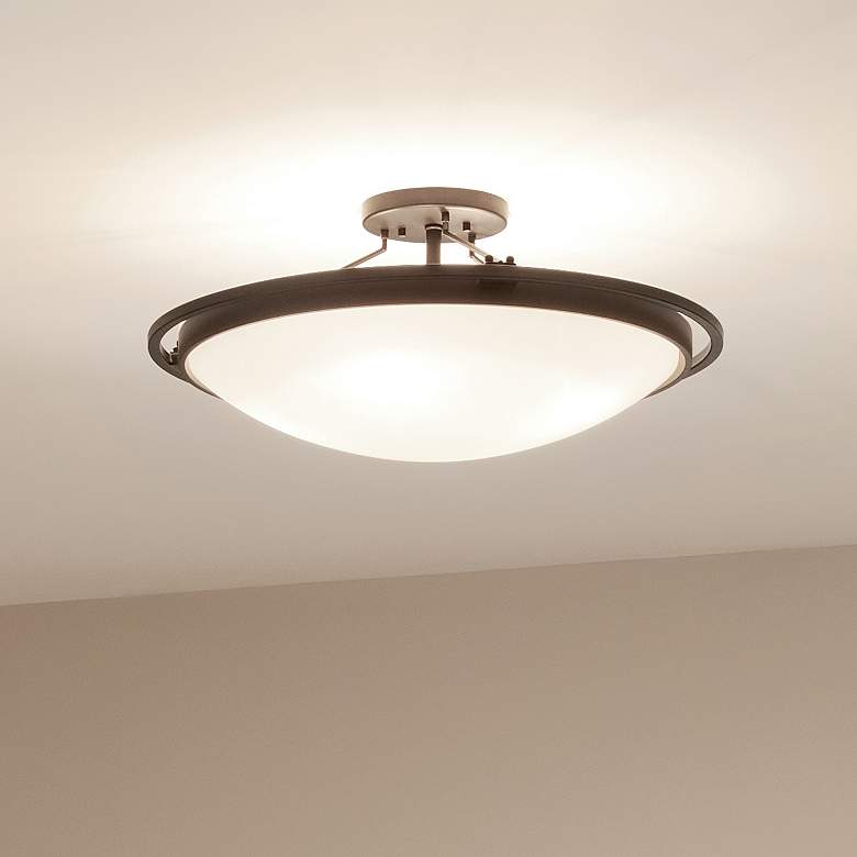 Image 2 Kichler Melanie 23 1/4" Wide Black Steel Ceiling Light