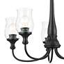 3_Kichler Melis 26 1/2" 5-Light Black Finish Hurricane Glass Chandelier more views