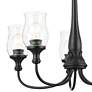 4_Kichler Melis 26 1/2" 5-Light Black Finish Hurricane Glass Chandelier more views