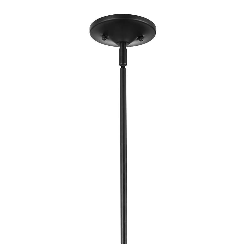 Image 5 Kichler Melis 26 1/2" 5-Light Black Finish Hurricane Glass Chandelier more views