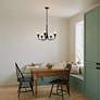 7_Kichler Melis 26 1/2" 5-Light Black Finish Hurricane Glass Chandelier more views